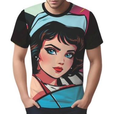 Imagem de Camisa Camiseta Tshirt Pin Up Mu.lher Morena Pop Art Moda 6 - Enjoy Sh