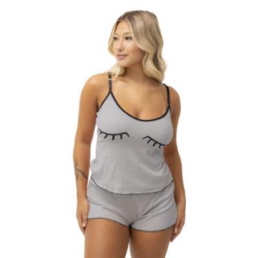 Imagem de Baby Doll Canelado Adulto Estampado Feminino Alça Regulavel - Use.D, C