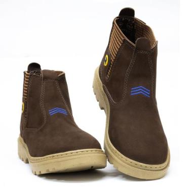 Imagem de Bota Botina Masculina New Couro Legítimo Agriculture Sola Costurada - 