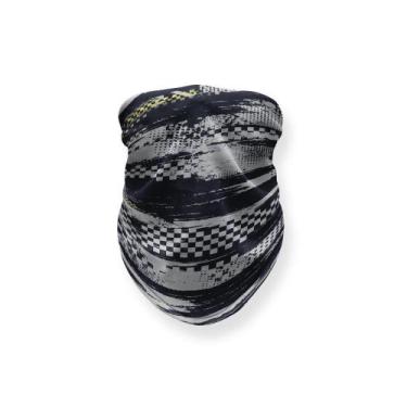 Imagem de Bandana Para Ciclismo Tubular Preto E Cinza Pedal Moto Pesca - Novadec