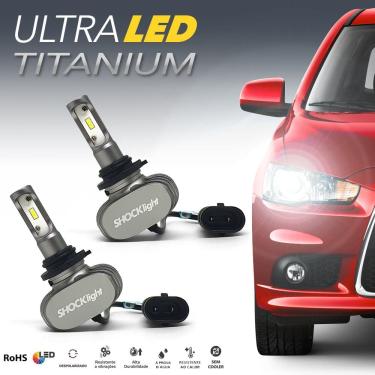 Imagem de Par Lâmpadas HB4 Farol Baixo Corolla Ultra Led Titanium 10000 Lumens Forte Branco Efeito Xenon 2003 2004 2005 2006 2007