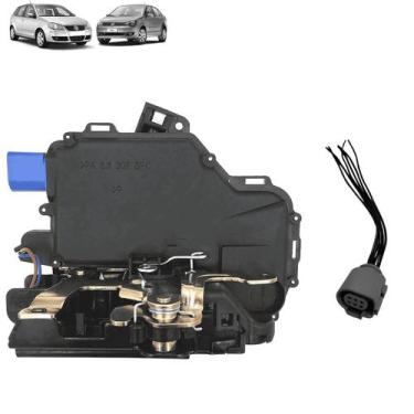 Imagem de Kit Fechadura Elétrica Porta Traseira Esquerda Polo Hatch/Sedan Com Ch