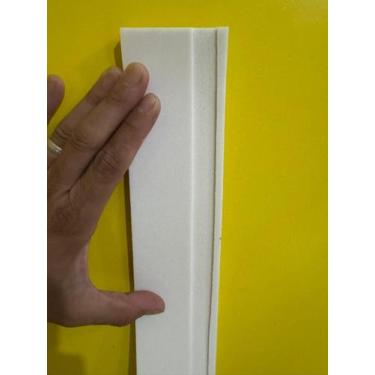 Imagem de Rodateto Frisado Eva Branco Autocolante 10mm 7cm  10 Metros - RC FITAS