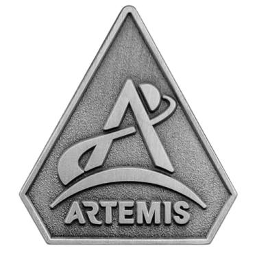 Imagem de Pinsanity Broche de lapela antigo com logotipo Artemis da NASA, Metal, Sem Pedra Preciosa