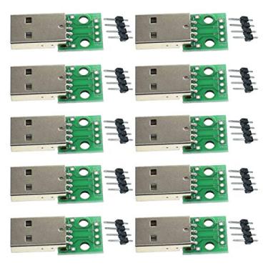Imagem de DAOKI 10 peças de conector macho faça você mesmo/mini micro USB para adaptador DIP 2,54 mm 5 pinos conector fêmea tipo B USB 2.0 conversor PCB fêmea USB 3.0