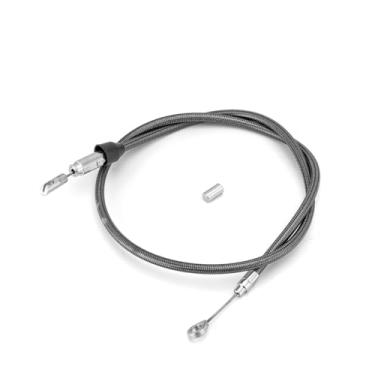 Imagem de Mofun 46" Extended Length Braided Upper Clutch Cable Stainless Steel Compatible with Harley Touring Road Electra Glide 2021-2025, Fit Softail Fat Boy Low Rider Slim 2018-2025 Black