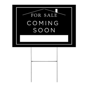 Imagem de Lashicorn Em Breve Placa Imobiliária para Casa | Placa de Quintal de 12 X 18” com Estaca de Estrutura H Casa À Venda Casa Aberta Dupla Face Corretor Imobiliário À Venda Pelo Proprietário Elegante Bran