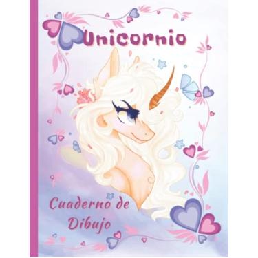 Imagem de Cuaderno de Dibujo: Libreta de Bocetos, Cuaderno Para Niños y Niñas,100 Paginas En Blanco, Gran Formato,Regalo Creativo Y Original (Lindo Unicornio)