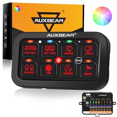 Imagem de Auxbeam Painel de interruptores de 8 gangues ra80 painel de interruptores momentâneos pulsados ​​rgb regulável painel de interruptores multifuncional painel de interruptores marinhos de fáci