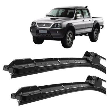 Imagem de Par Palheta Limpador Parabrisa L200 Sport 2004 A 2012 Silicone Tipo Gancho