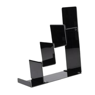 Imagem de Gralara Suporte de exibição de carteira de bolsa, prateleira de exposição, organizador de armário de bolsa, suporte de exibição de bolsa para loja de varejo, 4 Camadas Preto