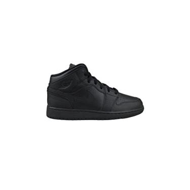 Imagem de Nike Kid's Shoes Air Jordan 1 Mid (GS) Triple Black 554725-091 (Numeric_5_Point_5)