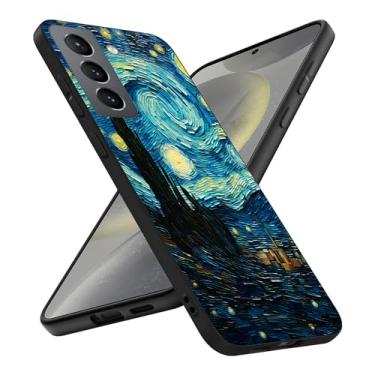 Imagem de Compatível com Samsung Galaxy S24, Impressionismo Twist Starry Night Soft TPU Fashion Cool Slim À Prova de Choque Capas de Telefone para Mulheres Meninas