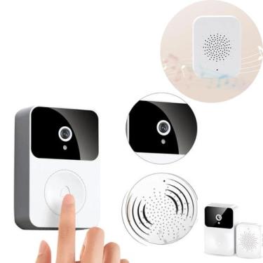 Imagem de Campainha Residencial Wifi Branco Vivo Real Externa Premium Tempo Port
