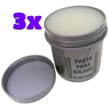 Imagem de Kit 3 Pasta para Soldar Eletrônica Componente Smd Pci Fluxo Soft