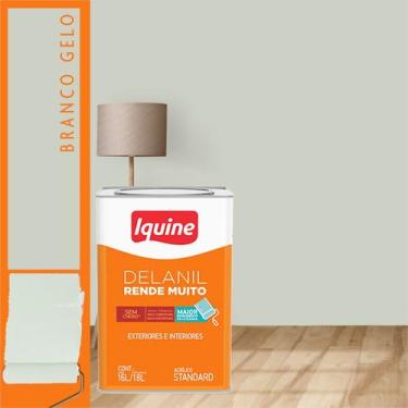 Imagem de Tinta Fosco Aveludada Branco Neve Delanil 18l Iquine  Rende até 500m²,