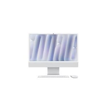 Imagem de iMac Apple Tela Retina 24" 4.5K Vidro Nano-Texture, Chip M4, CPU 10 Núcleos, GPU 10 Núcleos, Neural Engine de 16 Núcleos, 16GB RAM, 256GB SSD, Prata - MD3H4BZ/A