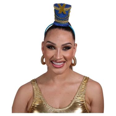 Imagem de Tiara Paquita da Xuxa Festa Ploc Anos 90 Xou da Xuxa Anos 80 Retrô Flash Back Acessório Cartolinha Carnaval Bloquinho