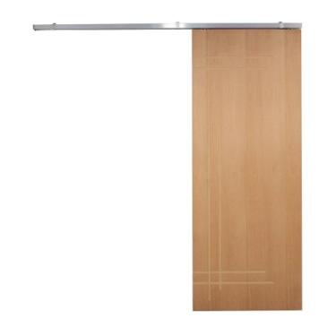 Imagem de Porta de Correr p/ Verniz Frisada Kit Alumínio - Vanin Portas e Janela