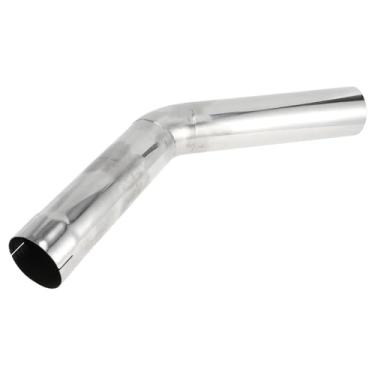 Imagem de Motoforti Tubo de escape de mandril de corte de 45 graus DIY personalizado carro modificado tubulação de tubo de escape 76 mm/3" OD 300 mm/12 comprimento T304 aço inoxidável prateado