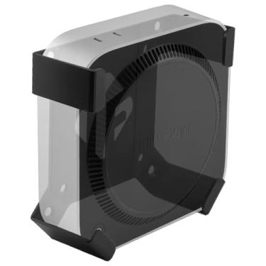 Imagem de IFCASE Suporte para Mac mini M4 Pro, monitor traseiro, embaixo da mesa, suporte de parede para Mac mini M4/M4 Pro 2024 compatível com suporte VESA com almofada antiarranhões (preto) pacote com 2