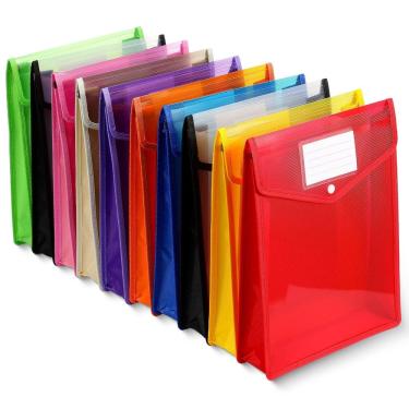 Imagem de Pastas de arquivo de plástico, envelope, carteira de arquivos expansível, tamanho A4