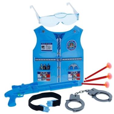 Imagem de Brinquedo Super Policial Infantil Colete Kit 6 Acessórios Policia