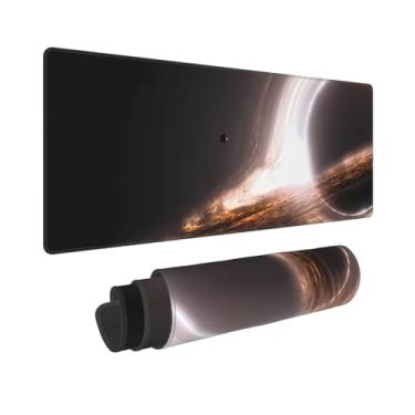 Imagem de Lalamelody Interstellar Gargantua Black Hole Mouse Pad Grande Estendido Computador Mesa Completa 80 x 30 cm Mouse Mat Teclado para Jogos de Escritório em Casa