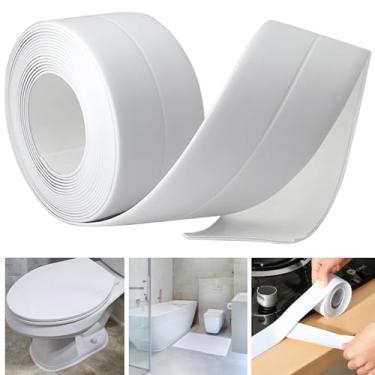 Imagem de GHAMYEE Fita De Calafetagem Branca Para Banheiro E Cozinha Fita De Calafetagem Autoadesiva À Prova D'Água, Fita Selante De Calafetagem Para Banheiro, Fita De Vedação Para Calafetagem De Banheira Par