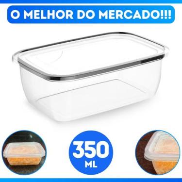 Imagem de Pote Plástico Retangular Com Tampa, Jogo Pote Bpa Free. Conjunto Potin