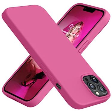 Imagem de LOVE 3000 Capa compatível com iPhone 13 Pro Max de 6,75 polegadas | Borracha de silicone líquida premium | Forro de microfibra antiarranhões macio Capa de proteção de corpo inteiro para iPhone 13 Pro Max, Pitaya