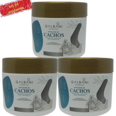Imagem de kit 03 Ativador de Cachos sem enxágue 500g Galbani