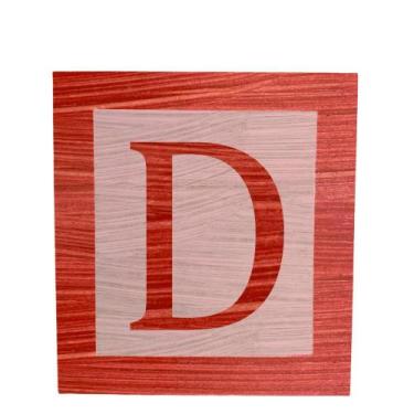 Imagem de Cubo Rosa Letra Vermelha com Aplique Festa Chá de Bebê Decoração 8x8x8