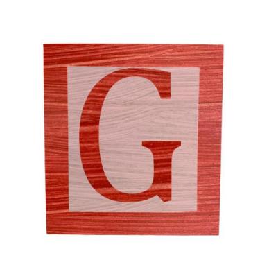 Imagem de Cubo Rosa Letra Vermelha com Aplique Festa Chá de Bebê Decoração 8x8x8