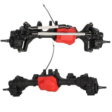 Imagem de Nylon RC Portal Axles 1/10 Front and Rear axle with T-Lock Differential Upgrade Parts for RC Car Crawler TRX-4 Defender Bronco TRX4 Chassis DIY(Black)