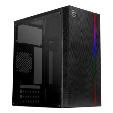 Imagem de Gabinete TGT G250 S/Fan S/Fonte LED Rainbow Lateral Acrilico Preto - TGT-G250PR-01