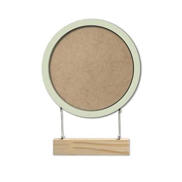 Imagem de Porta Maternidade Redondo Para Quarto Infantil Em Mdf Laqueado Cor:AMARELO BAUNILHA;Tamanho:25 CM