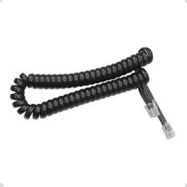 Imagem de Kit 10x  Extensão Monofone Espiral Preto 2 Metros CasteBrasil - CASTE 