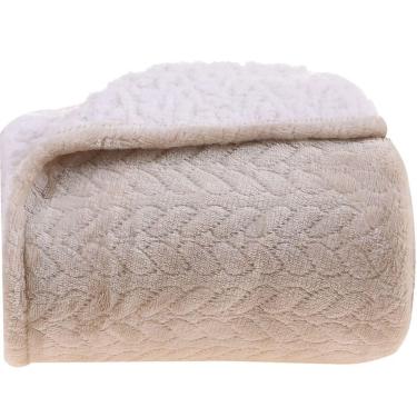 Imagem de Manta Tv Com Mangas Dupla Face Toque Flannel + Sherpa Lã De Carneiro