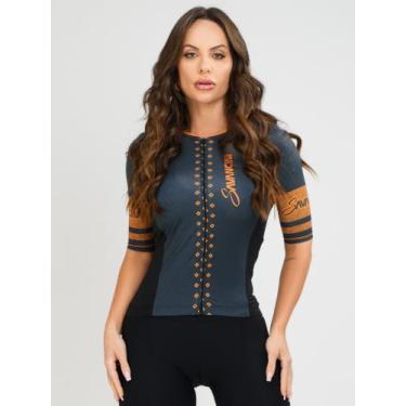 Imagem de Camisa Para Ciclismo Feminina Evolution Laranja Savancini (3306), GG