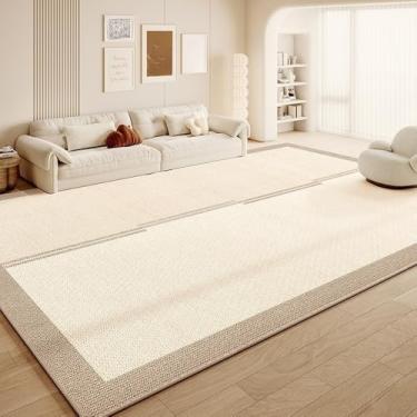 Imagem de Tapete listrado abstrato creme, artístico, criativo, para sala de estar, grande, varanda, fácil de limpar, para quarto, AX004,2,B,300x400CM