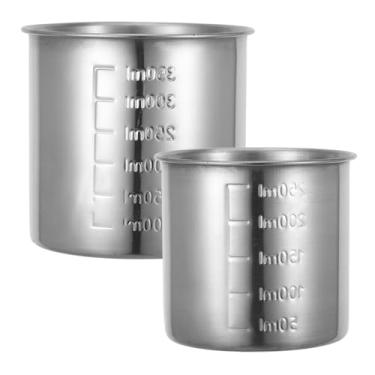 Imagem de de medição graduado de aço inoxidável, 2 peças, 250 ml + 350 ml, medidor de arroz, ferramentas de medição, graduado, de medição em escala