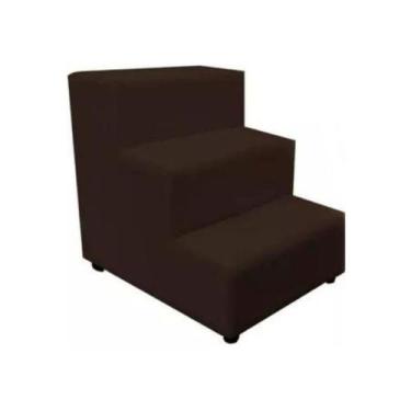 Imagem de Escada Escadinha Pet Cachorro 3 Degraus Rampa Suede Grace - Tatite Dec