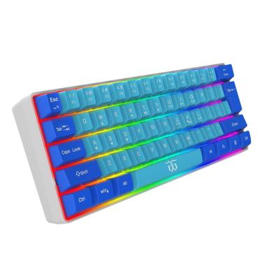 Imagem de Teclado para jogos Snpurdiri 60% com fio rgb ultracompacto Mini