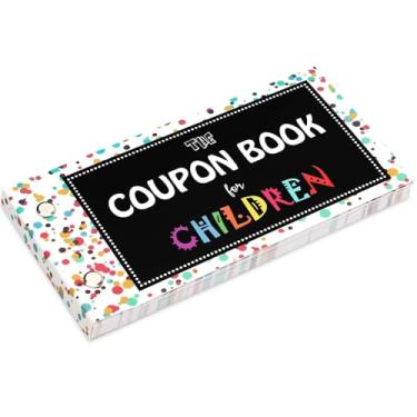 Imagem de JULEASEL Livro de cupons para crianças, 30 vouchers de presente preenchíveis em branco para meninos e meninas, cupons em branco para preencher suas próprias ideias de presente, 300gsm