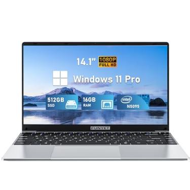 Imagem de Notebook para jogos FUNYET de 14 polegadas, Windows 11 Pro 2025, 16 GB de RAM, SSD de 512 GB SSD, processador N5095 de 11ª geração (até 2,9 GHz), FHD 1920 x 1080