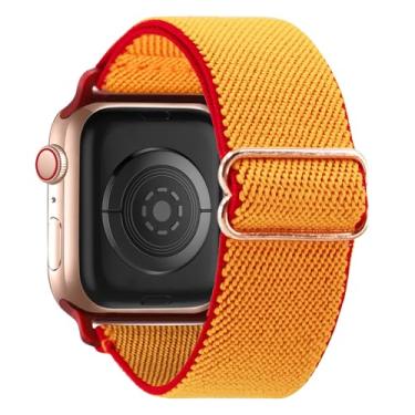 Imagem de Pulseira de nylon elástico compatível com Apple Watch séries 10, 9, 8, 7, 6, 5, 4, 3, 2 e SE, Ultra 2 de 38 mm, 40 mm, 40 mm, 40 mm, 41 mm, 42 mm, 44 mm, 46 mm, 49 mm, SE, 44 mm/45 mm/46 mm/49 mm)