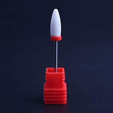 Imagem de AKOAK 1 unidade de cabeça de esmalte de cerâmica moedor elétrico broca especial remoção rápida de unhas cabeça de esmalte de milho acessórios de ferramentas de arte de unhas (F, vermelho)