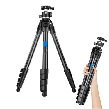 Imagem de Tripé de 63.4 Polegadas de Câmera Com 360 ° Panorama Ball Head, Tripé de DSLR Ao Ar Livre de Viagem Leve, Câmeras de Câmeras de Câmeras de Vídeo de Alumínio Profissional,