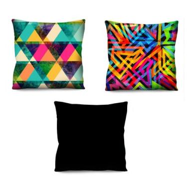 Imagem de Conjunto de 3 almofadas Coloridas 42x42 com enchimento Atelier Valverd